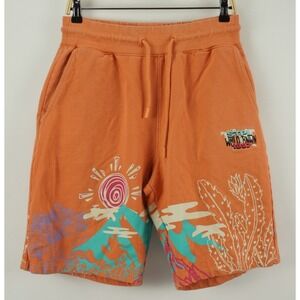 Staple STPL Pigeon World Renown 1997 Mens Large x 10" Orange Trippy Sweat Shorts